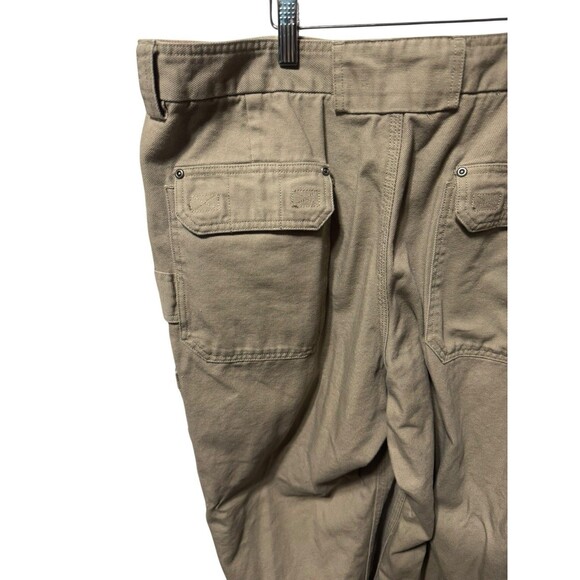 Duluth Cargo Pants Mens 42x30 Tan Relaxed Fit Workwear 8 Pockets - Picture 5 of 10